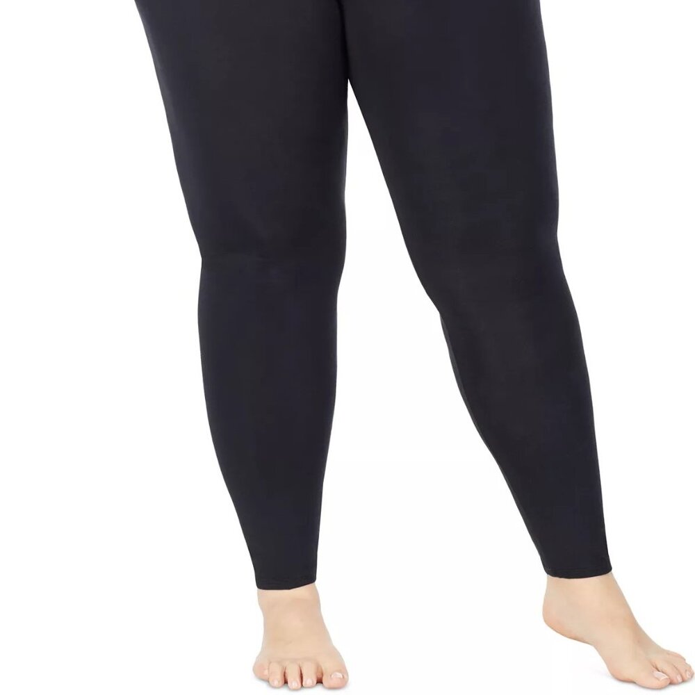 #1478 Cuddl Duds Plus Size Softwear with Stretch High-Waist Leggings - Charcoal - Picture 8 of 9